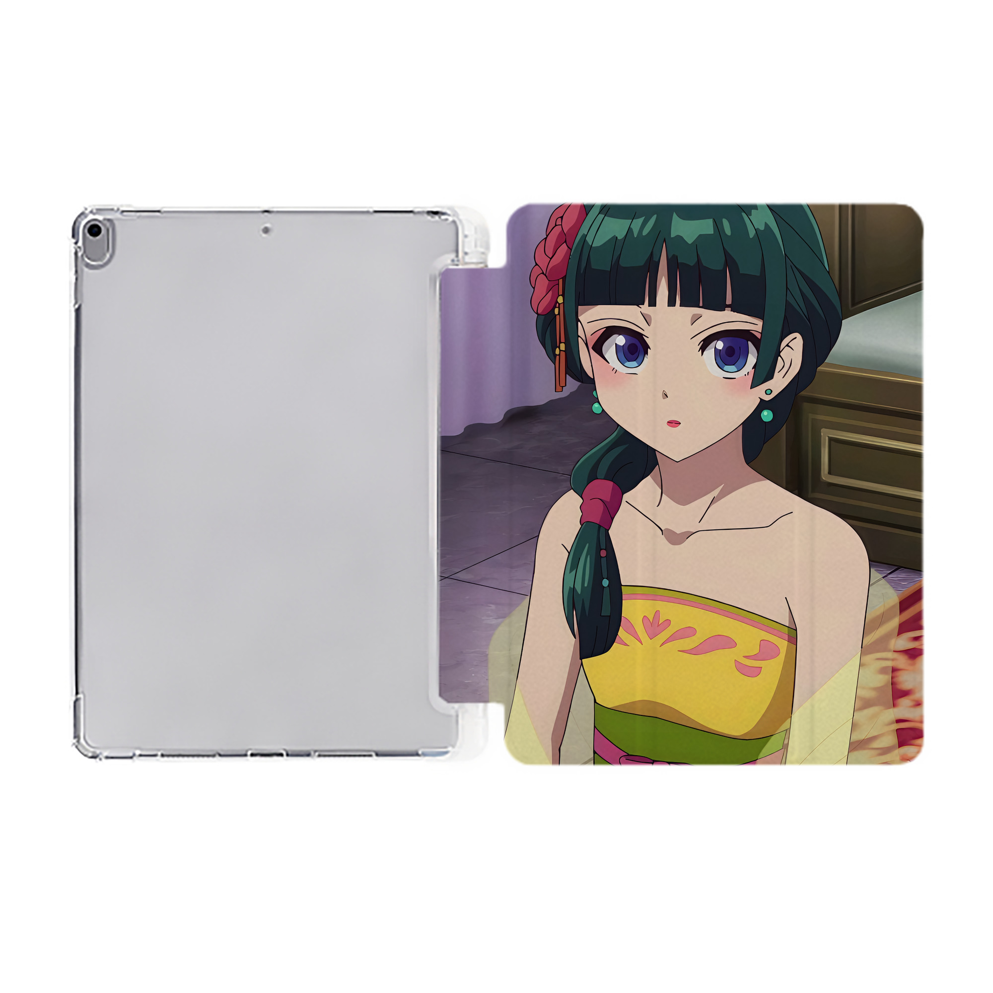 （画像用） 薬屋のひとりごと The Apothecary Diaries IPad ケース ペン収納付き 三つ折りスタンド PUレザー×シリコン 対応機種9.5/10.5/10.9インチ